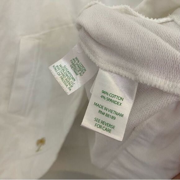 Lilly Pulitzer Skipper White Solid Popover XXS Palm Tree Half Zip Pullover - Picture 10 of 10